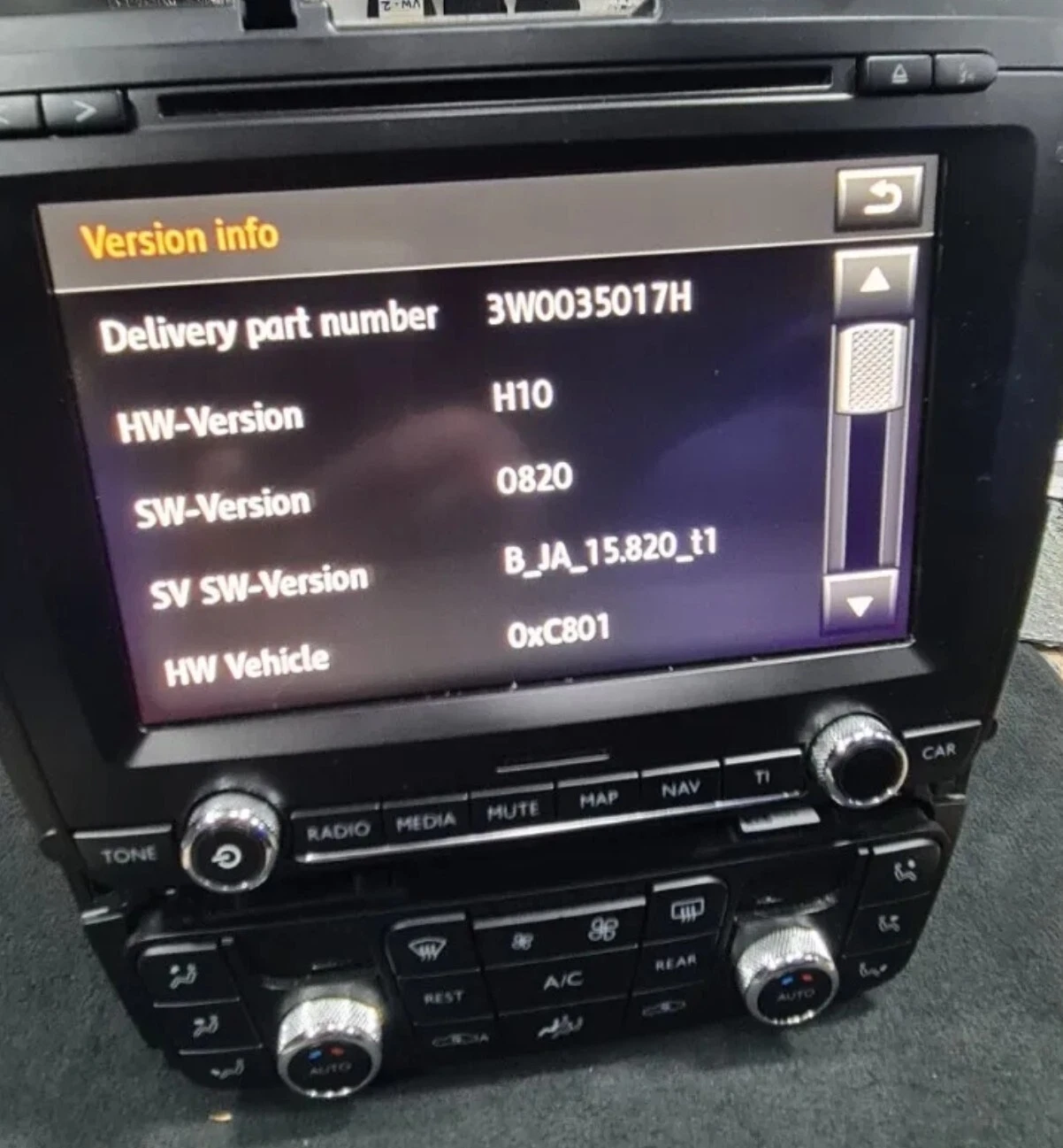 Repair Service Bentley continental GT Flying Spur Sat Nav 3W0035017H - japanese