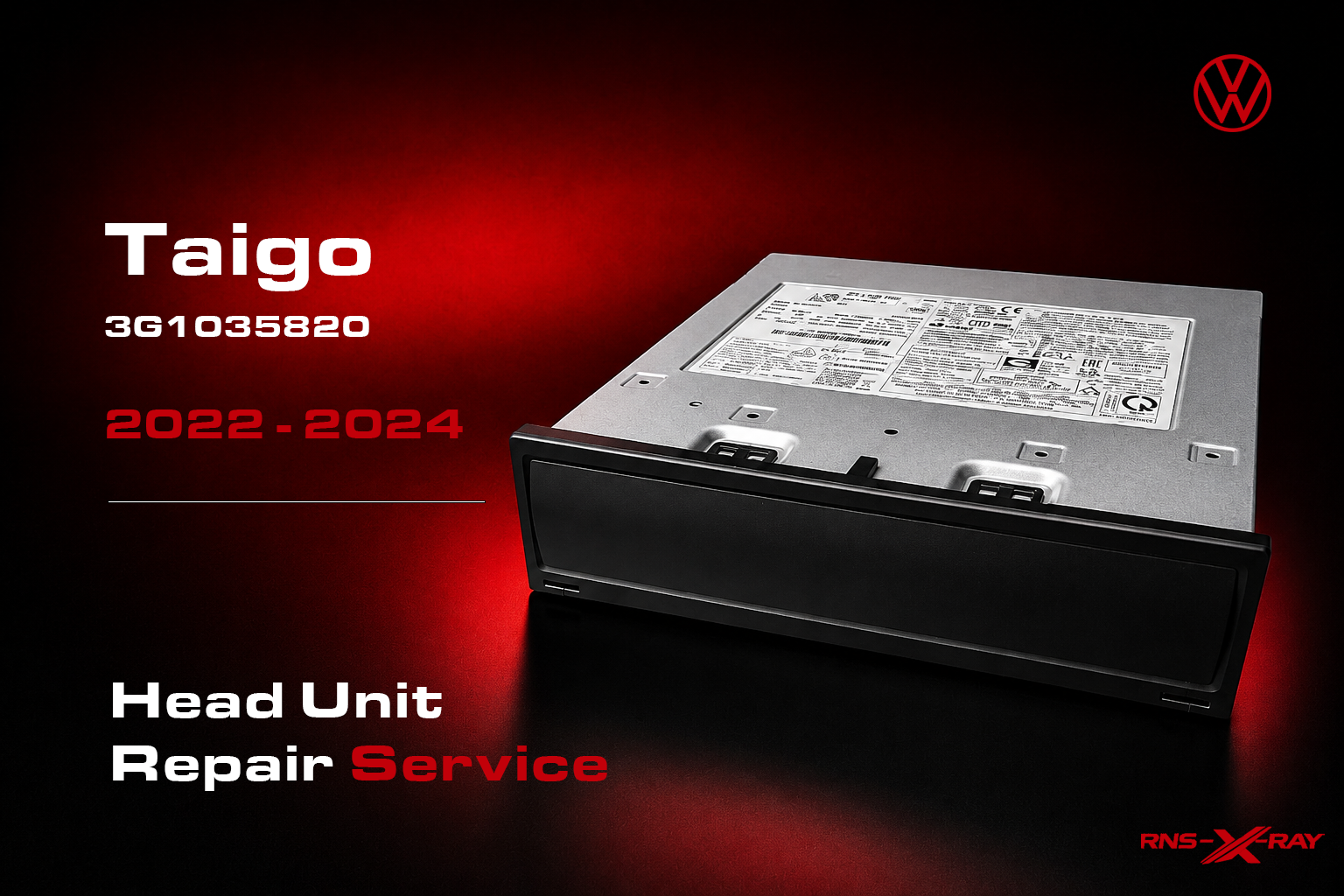 VW Taigo MIB3 / MOI3 3G1035820 Head Unit Repair Service (2022–2024)