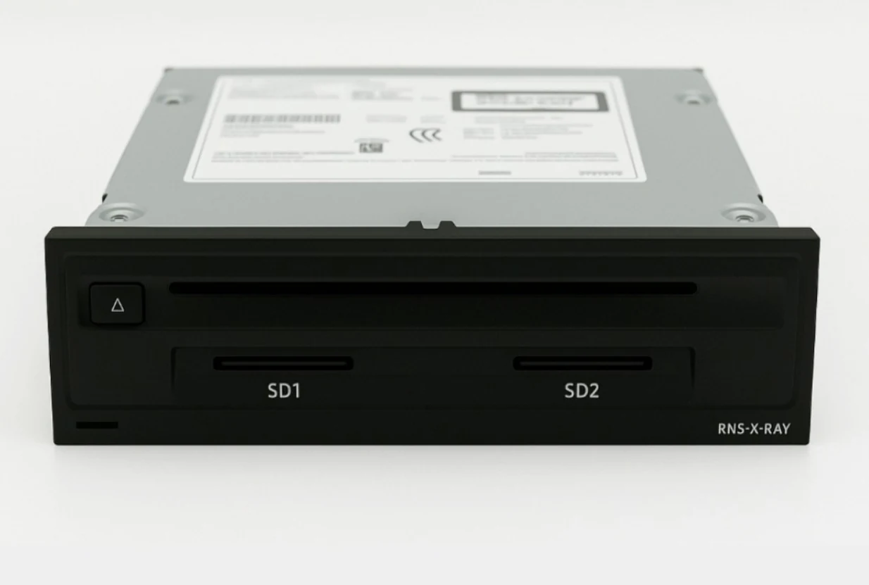 Vehicle infotainment head unit serviced by RNS-X-RAY